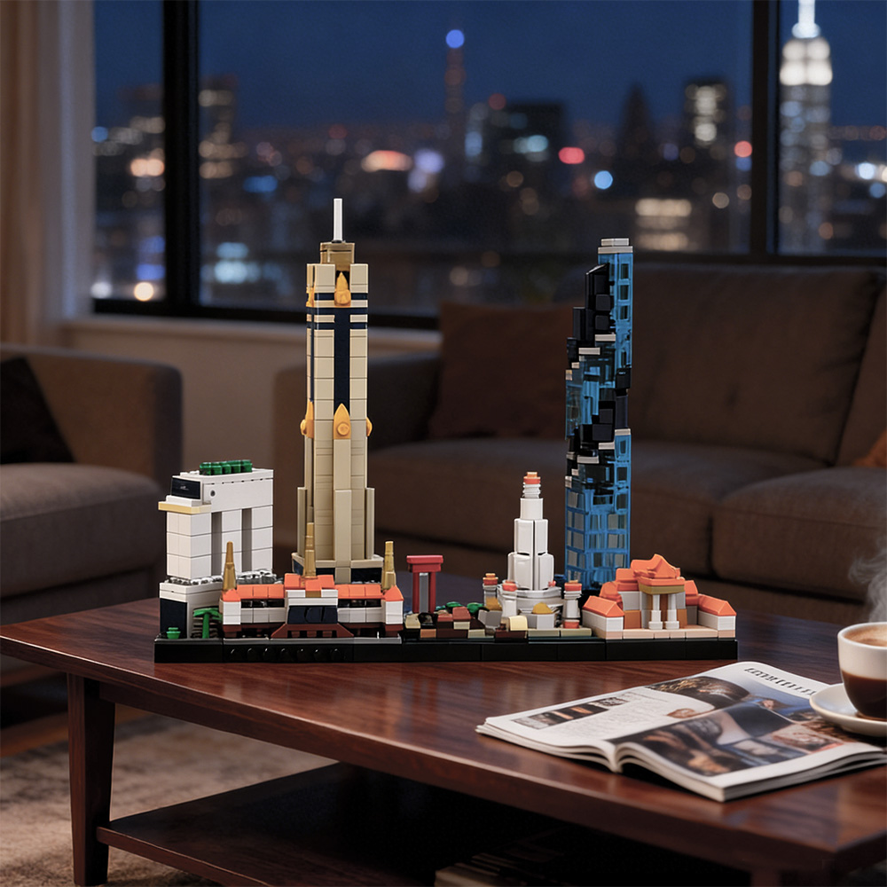 Kids Toys Bangkok - Gobricks MOC Bangkok Skyline Bricks Model