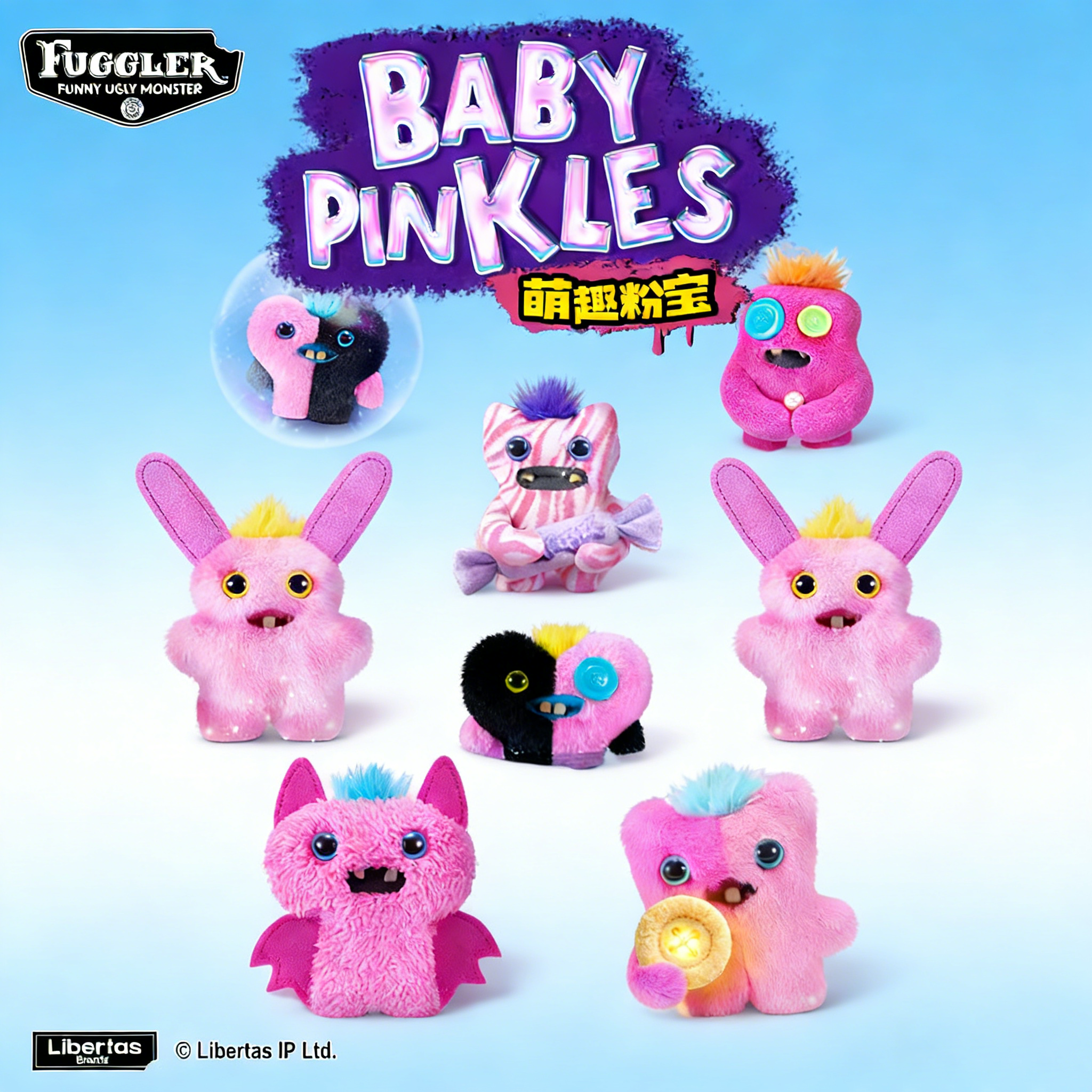 Kids Toys Bag - Original Fuggler Baby Pinkles Plush Toy