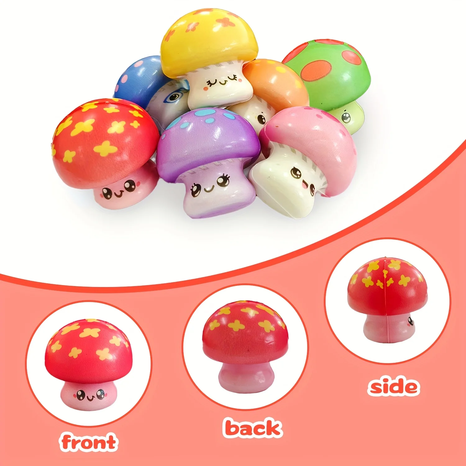 Kids Toys Bag - Mushroom Squeeze Toy 1pc, Slow Rising