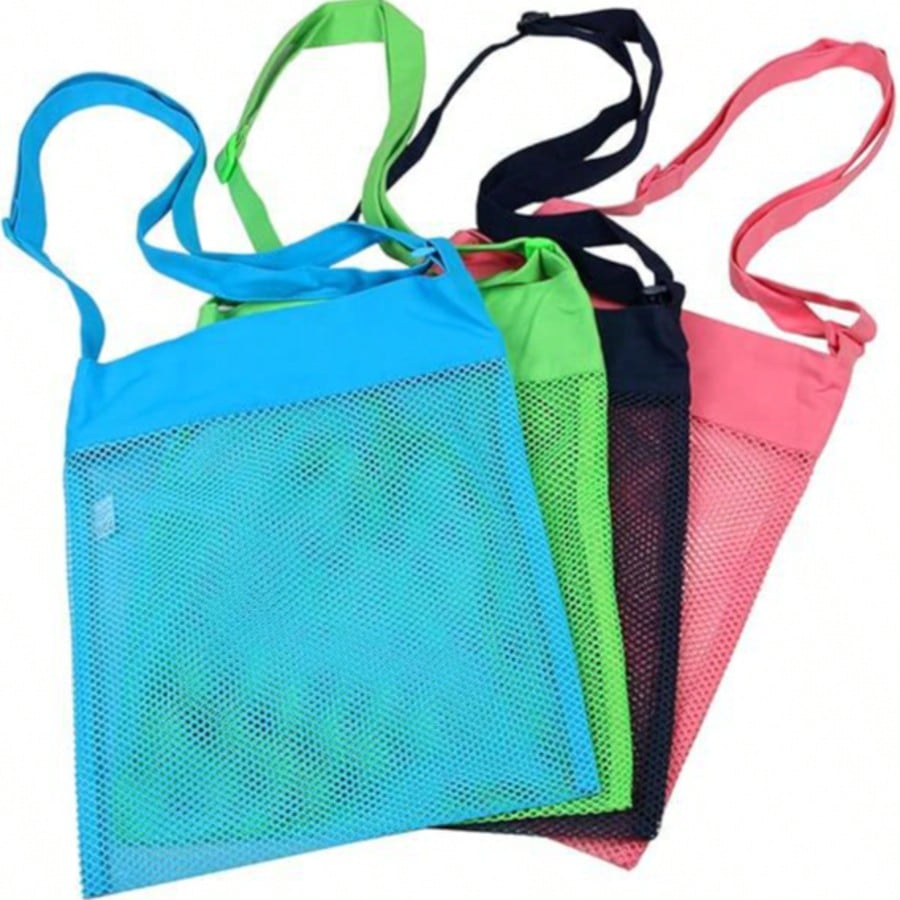 Kids Toys Bag - Adjustable Kids Beach Treasure Bag Mesh