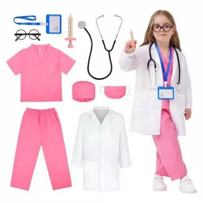 Kids Doctor Nurse Costume Whit - Kids Toys Bag 评论和价格