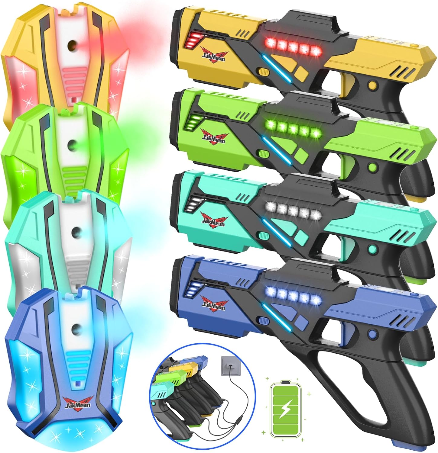 Laser Tag Set with Vests for 4 - Laser Tag Set Kids 评论和价格