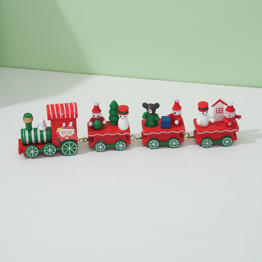 Christmas Train Painted Wooden - Top Kids Xmas Toys 评论和价格