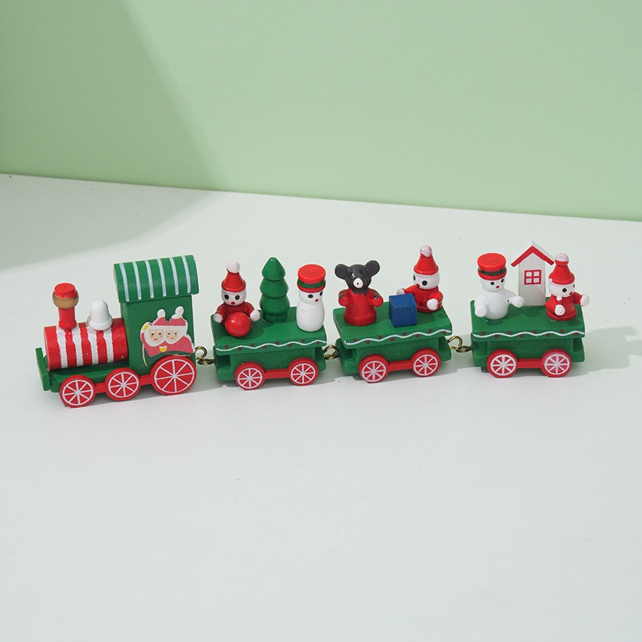 Christmas Train Painted Wooden - Top Kids Xmas Toys 评论和价格
