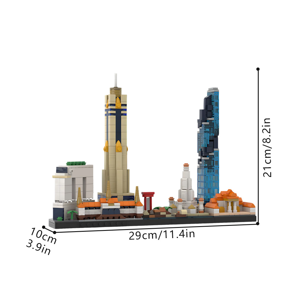 Gobricks MOC Bangkok Skyline B - Kids Toys Bangkok 评论和价格