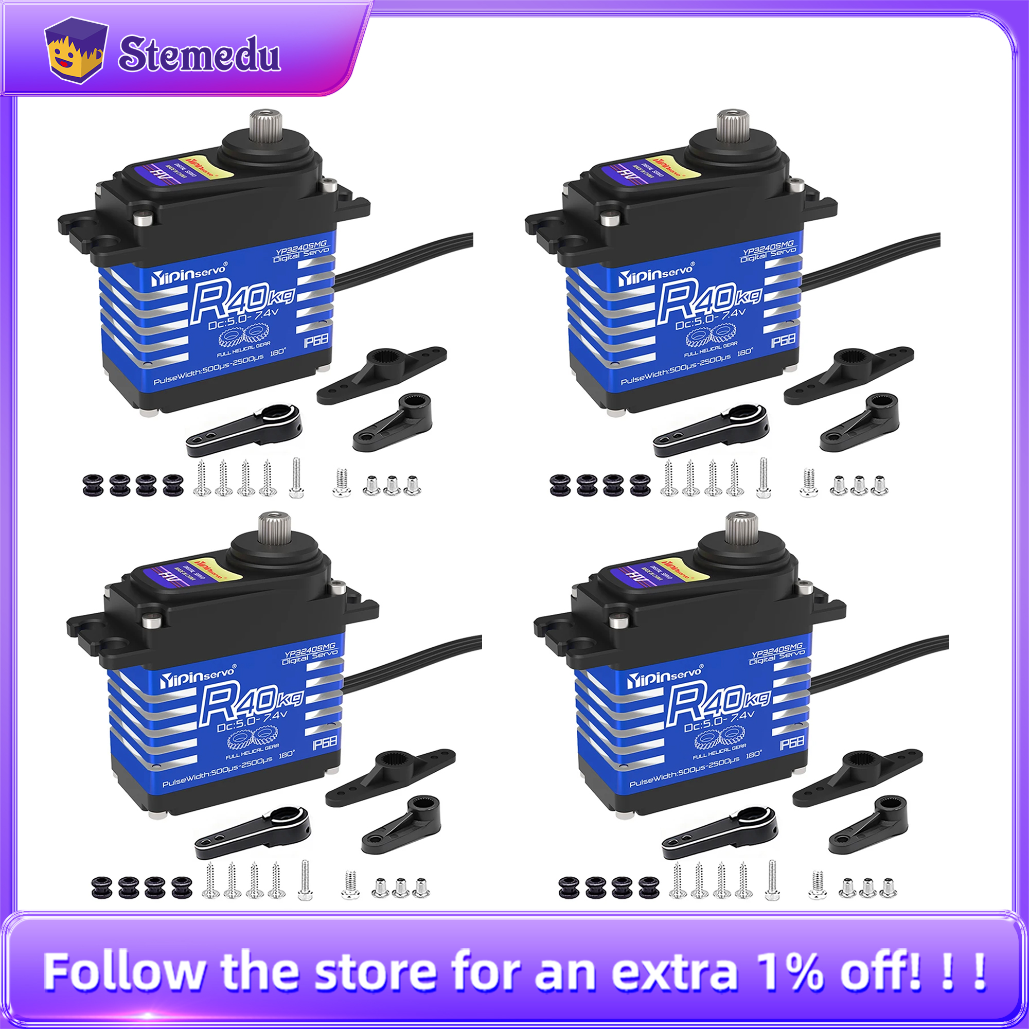 4PCS YiPinservo 40kg Metal Gea - Kids Toys Remote Car 评论和价格