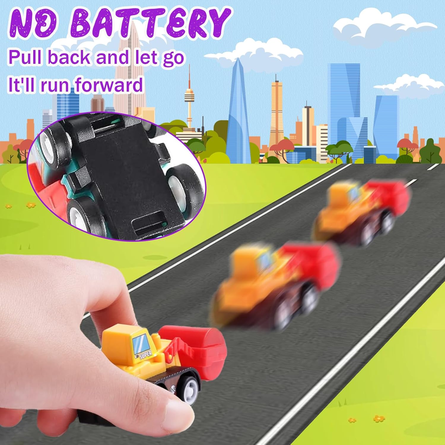 12pcs Pull Back Cars Truck Veh - Kids Toys Car 评论和价格