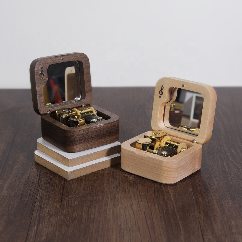 Natural Wooden Music Box Gold- - Kids Toys Logo 评论和价格