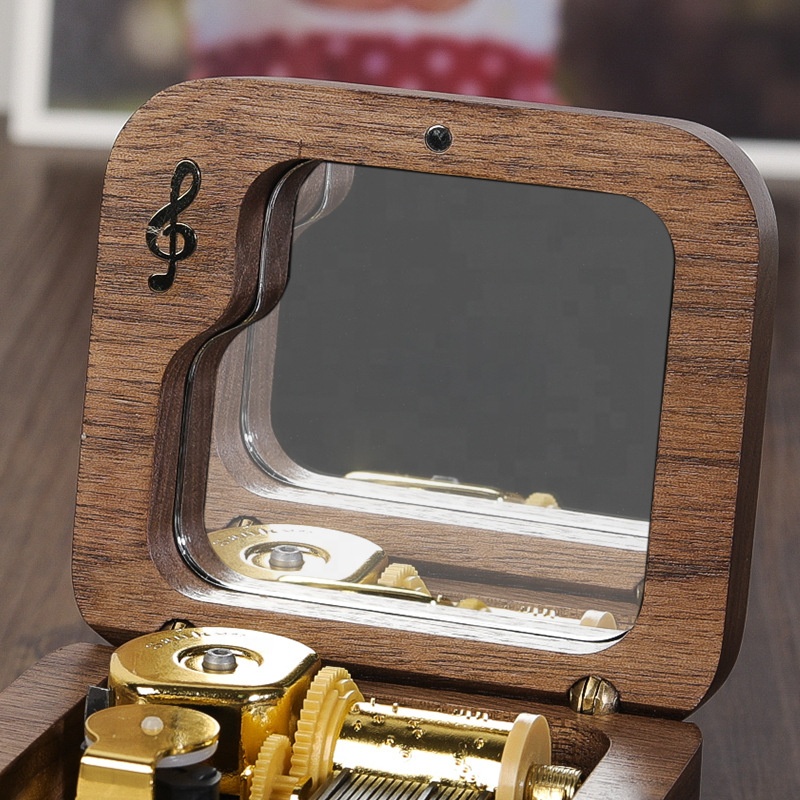 Natural Wooden Music Box Gold- - Kids Toys Logo 评论和价格