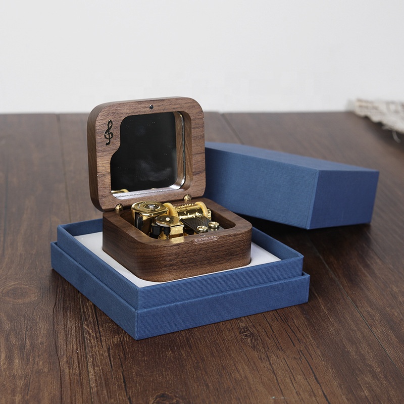 Natural Wooden Music Box Gold- - Kids Toys Logo 评论和价格