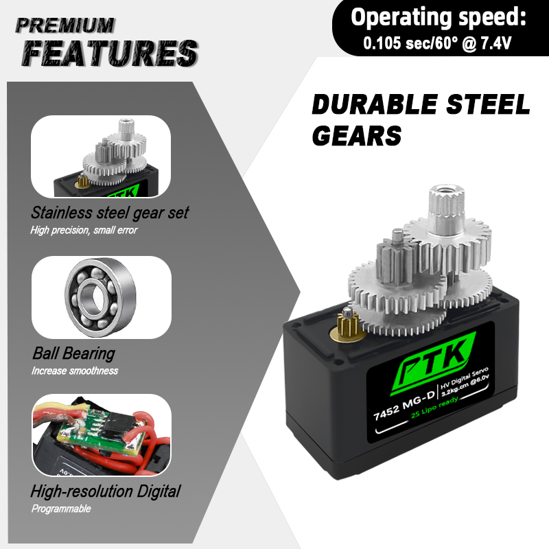 PTK 7452 MG-D 9g Digital Servo - Kids Toys Remote Car 评论和价格